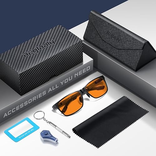 Miniatura 2 de Gafas de bloqueo de luz azul para hombres/mujeres Gafas de juego para computadora Gafas de pantalla de computadora Marco de metal negro amarillo