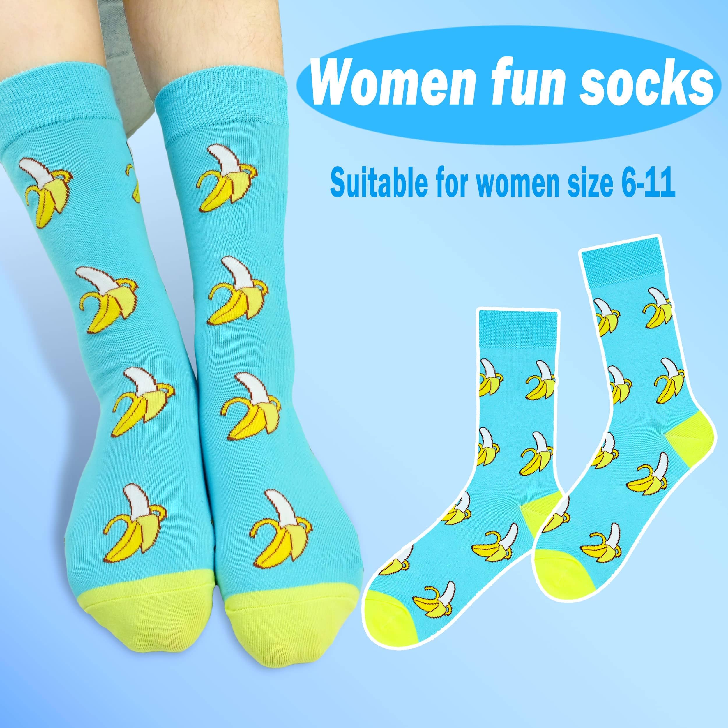 Kolorowe skarpety bawełniane śmieszny fantastyczny wzór Happy Sock Crew