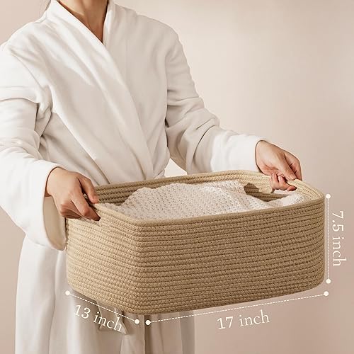 Miniatura 8 de UBBCARE Paquete de 2 canastas pequeñas, canastas de almacenamiento tejidas para organización, canasta de regalo pequeña, canasta de juguetes