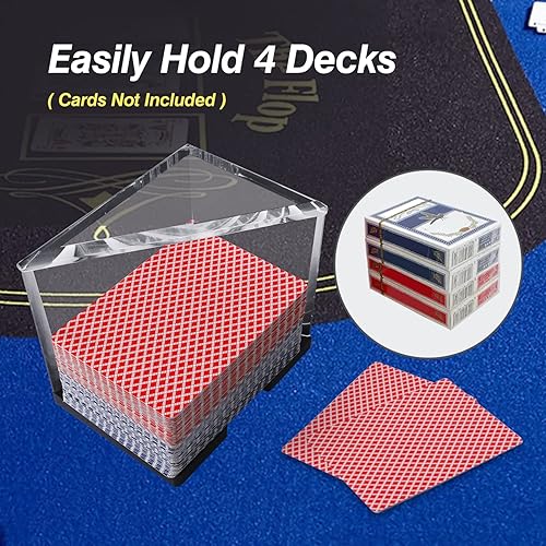 Miniatura 3 de GSE Games & Sports Expert Bandejas acrílicas de desechos, bandejas de grado casino para blackjack, puente, cartas (capacidad para 4 barajas de