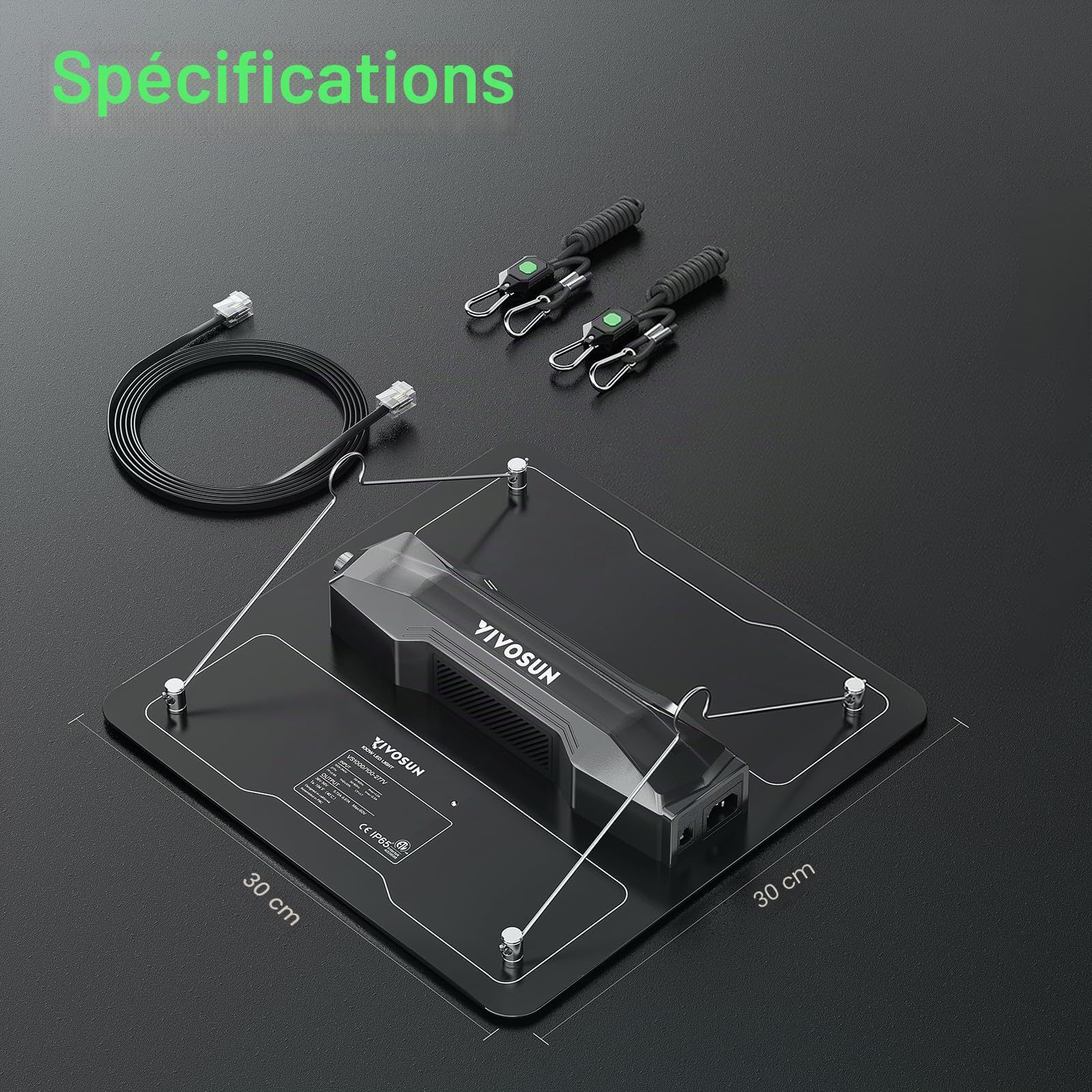 VIVOSUN VS1000 Lampe de Croissance LED avec diodes Samsung LM301 et Pilote Sosen à intensité Variable Spectre Complet pour Plantes d'intérieur semis légumes et Fleurs pour Tente de Culture 2x2/3x3