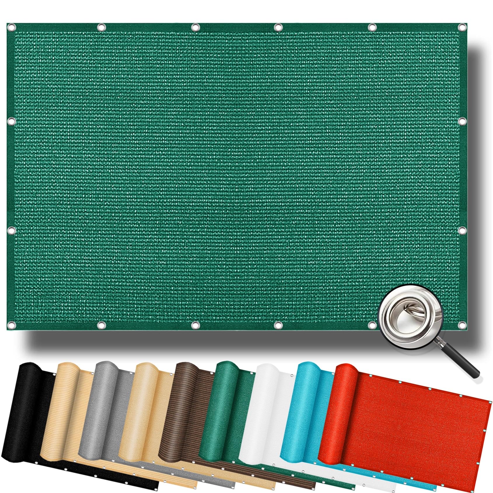 Voile d'ombrage bord droit 140x520 cm en HDPE vert foncé pour terrasse