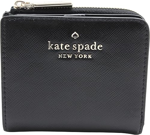 Kate Spade Staci - Cartera plegable con cremallera en L, color negro, Negro -, Billetera plegable