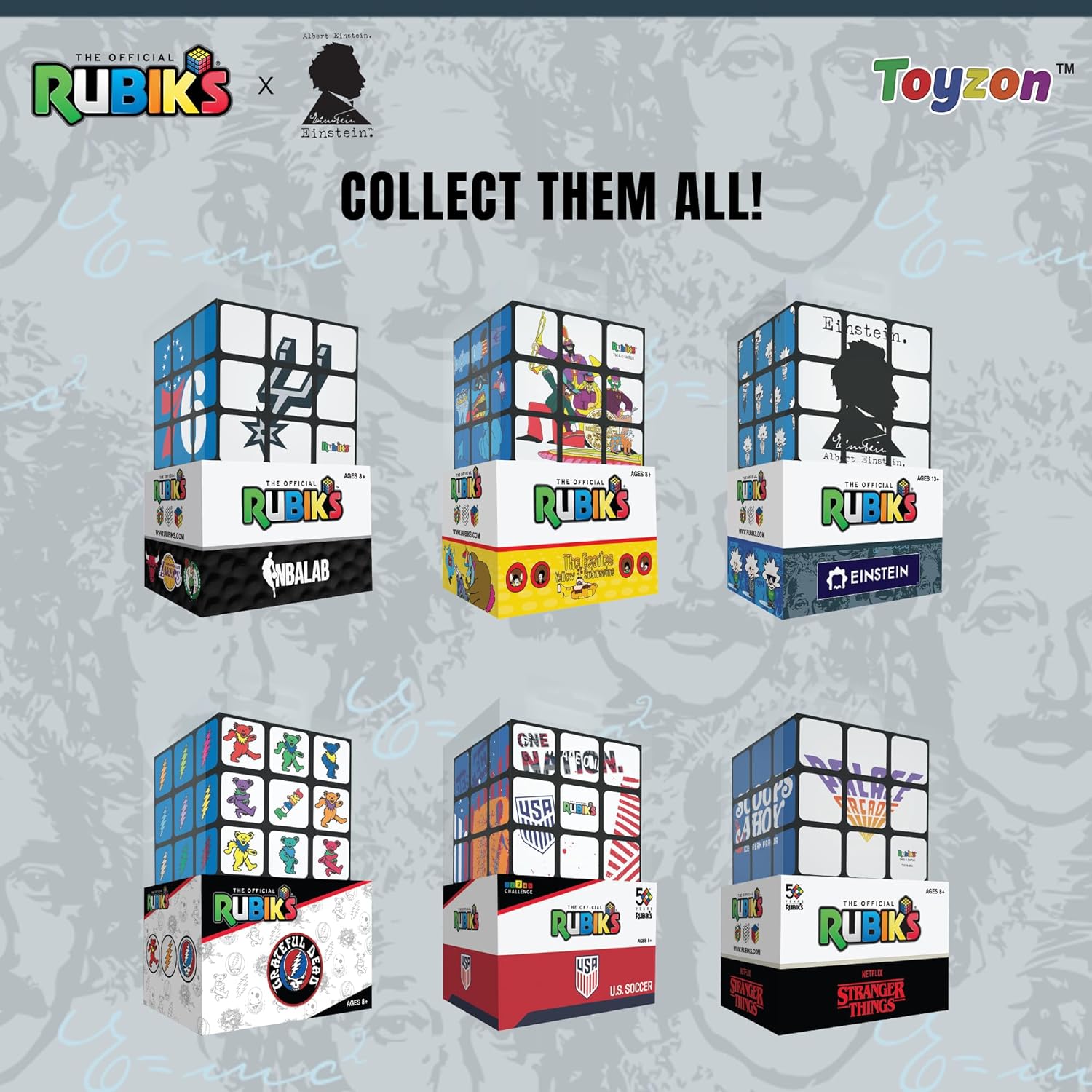 Compatible with Rubik’s Cube- Albert Einstein Themed Rubik's Cube 3x3 Rubiks Cube Speed Cube 3x3- Educational Speed Puzzle Cube Featuring Iconic Einstein Artwork- Gift for Science Enthusiasts
