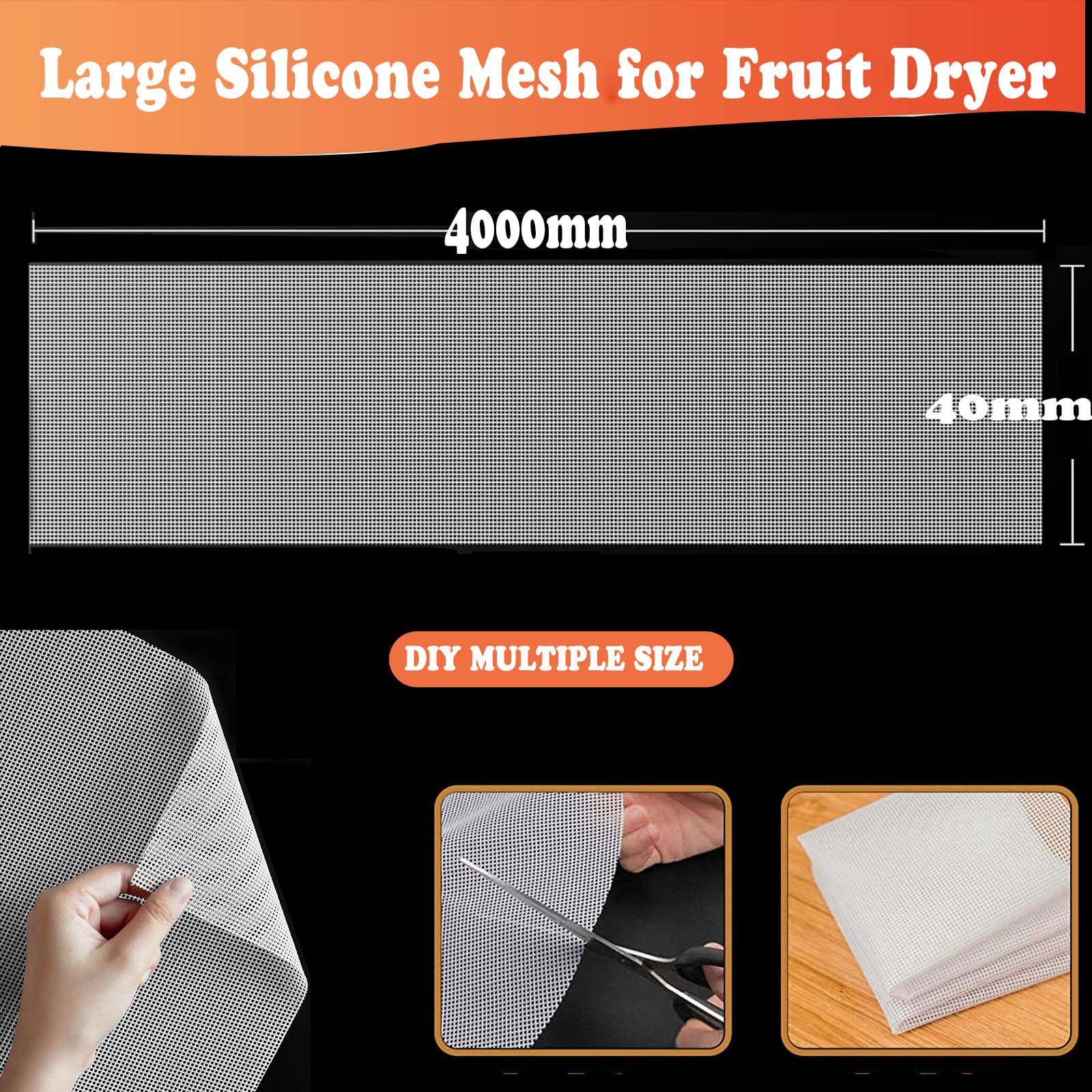 Hojas de deshidratador de silicona antiadherente de silicona para secador de frutas de malla Secador de frutas Malla Dim Sum Mesh Dumpling Pantalla de vapor Mat 16 * 160 2