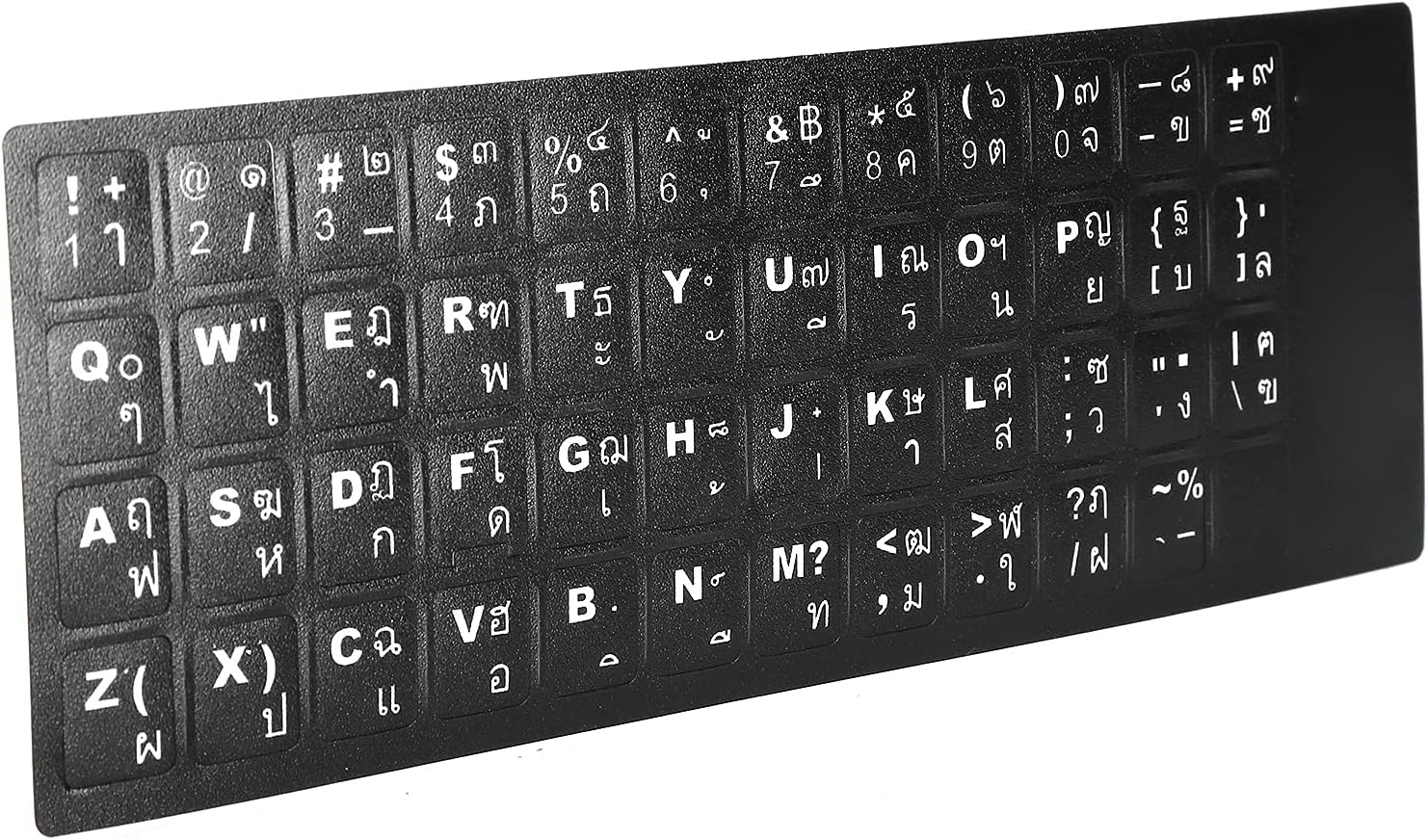Keyboard Sticker, Thai Keyboard Sticker PVC Waterproof White Letter