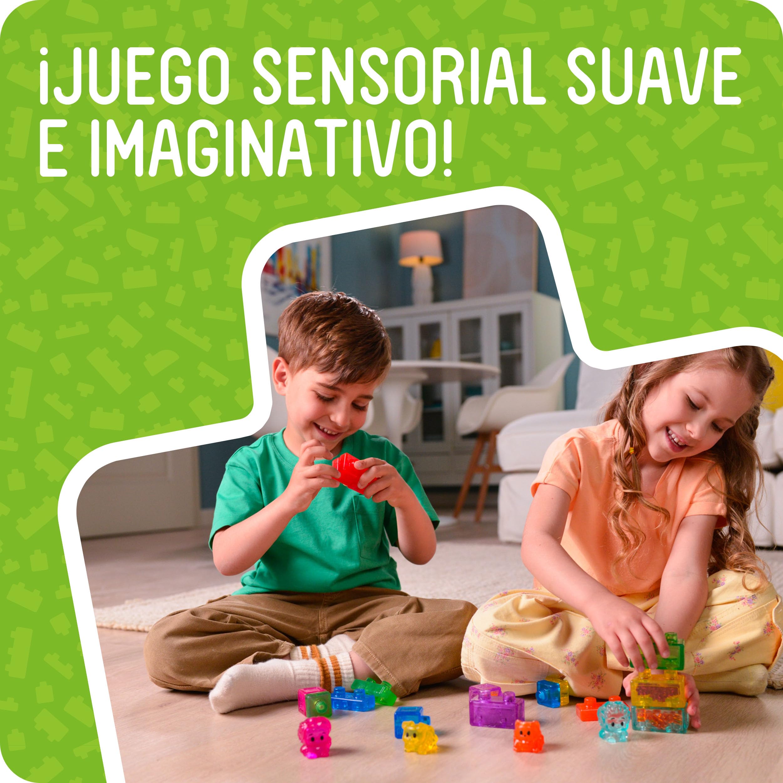 Jelly Blox - My Pets and Me - 20 Bloques de Construcción Táctiles de Formas Diferentes y con Animales - Juego de Construcción para Niños desde 2 Años - Bloques Extensibles, Flexibles - Motricidad Fina