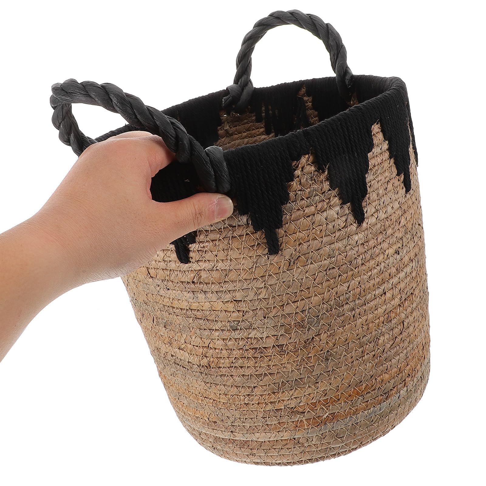 VICASKY Cesta de Almacenamiento de Algas Marinas Tejida a Mano con Gran Capacidad y Diseño Natural para Guardar Juguetes y Ropa en Sala de Estar o Dormitorio