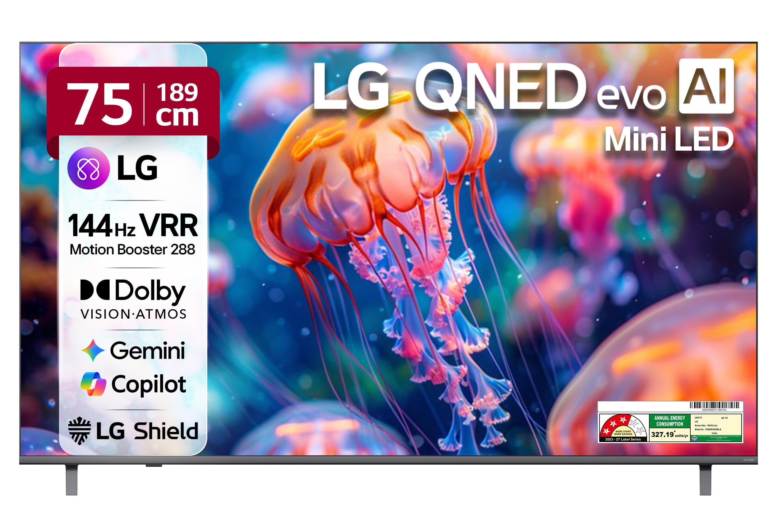 LG 189 cms (75 inches) QNED82 AI Series 4K Ultra HD Smart webOS IPS QNED Mini LED TV 75QNED82BLA-image-3