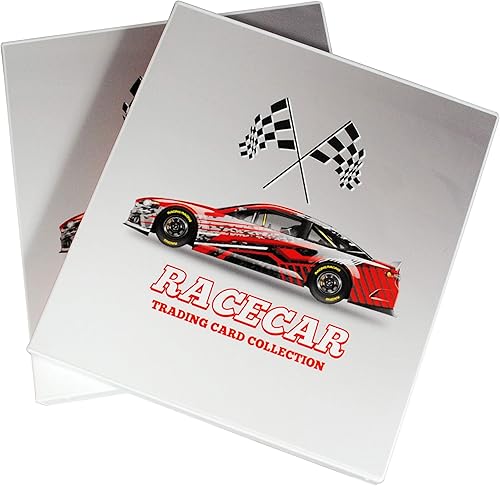 Miniatura 4 de UniKeep Carpeta de almacenamiento de tarjetas coleccionable con temática de Nascar, capacidad de 360 tarjetas (coche)