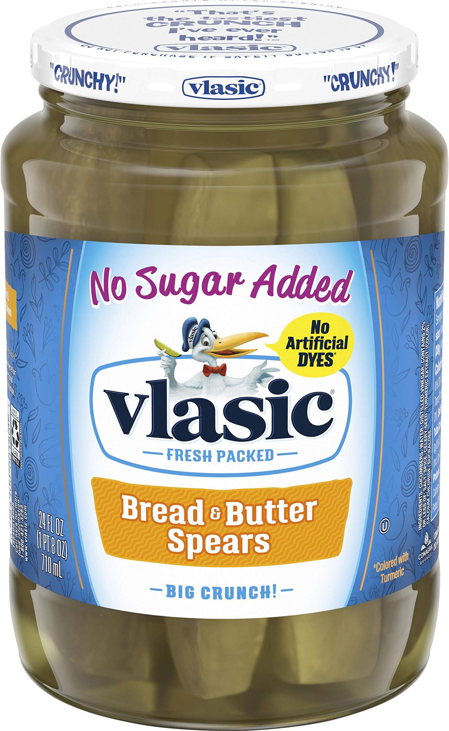 Vlasic No Sugar Added Bread and Butter Pickle Spears, Keto