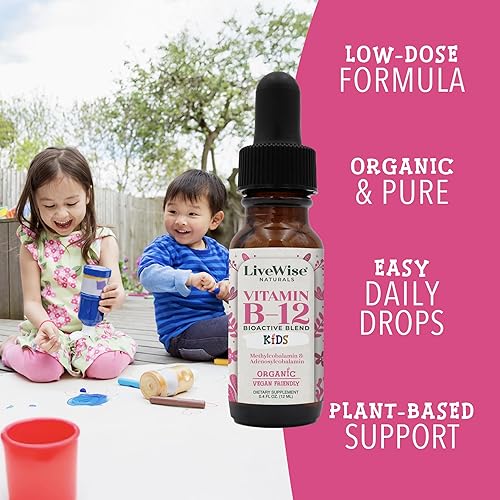 Miniatura 10 de Líquido B12 Vitamina Sublingual – Vitamina Líquida Totalmente Natural Vegana B12 Gotas – Suplemento de adenosilcobalamina sin OMG y metilcobalamina