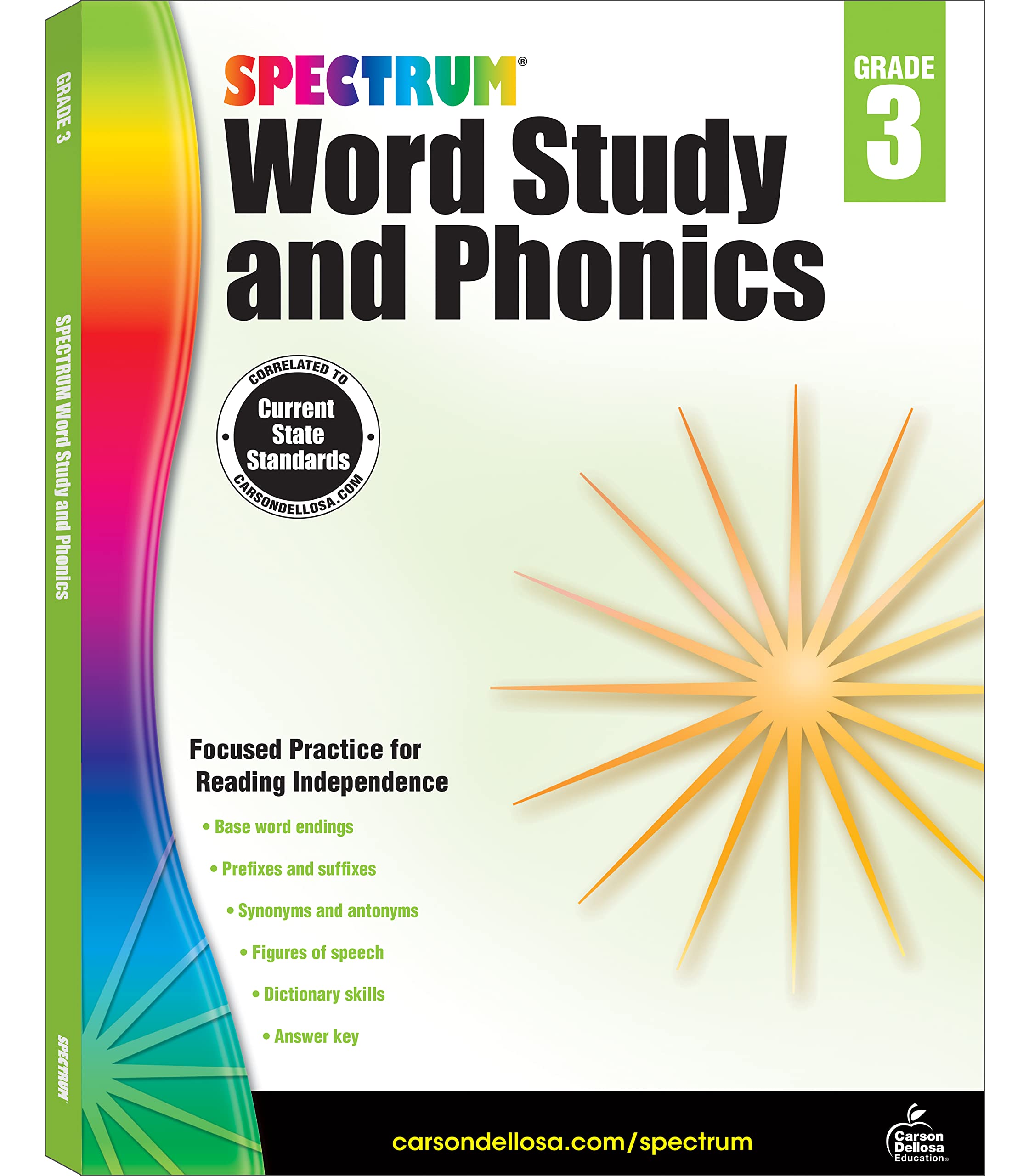 Spectrum Word Study and Phonics, Grade 3 Paperback – Illustrated, 15 August 2014