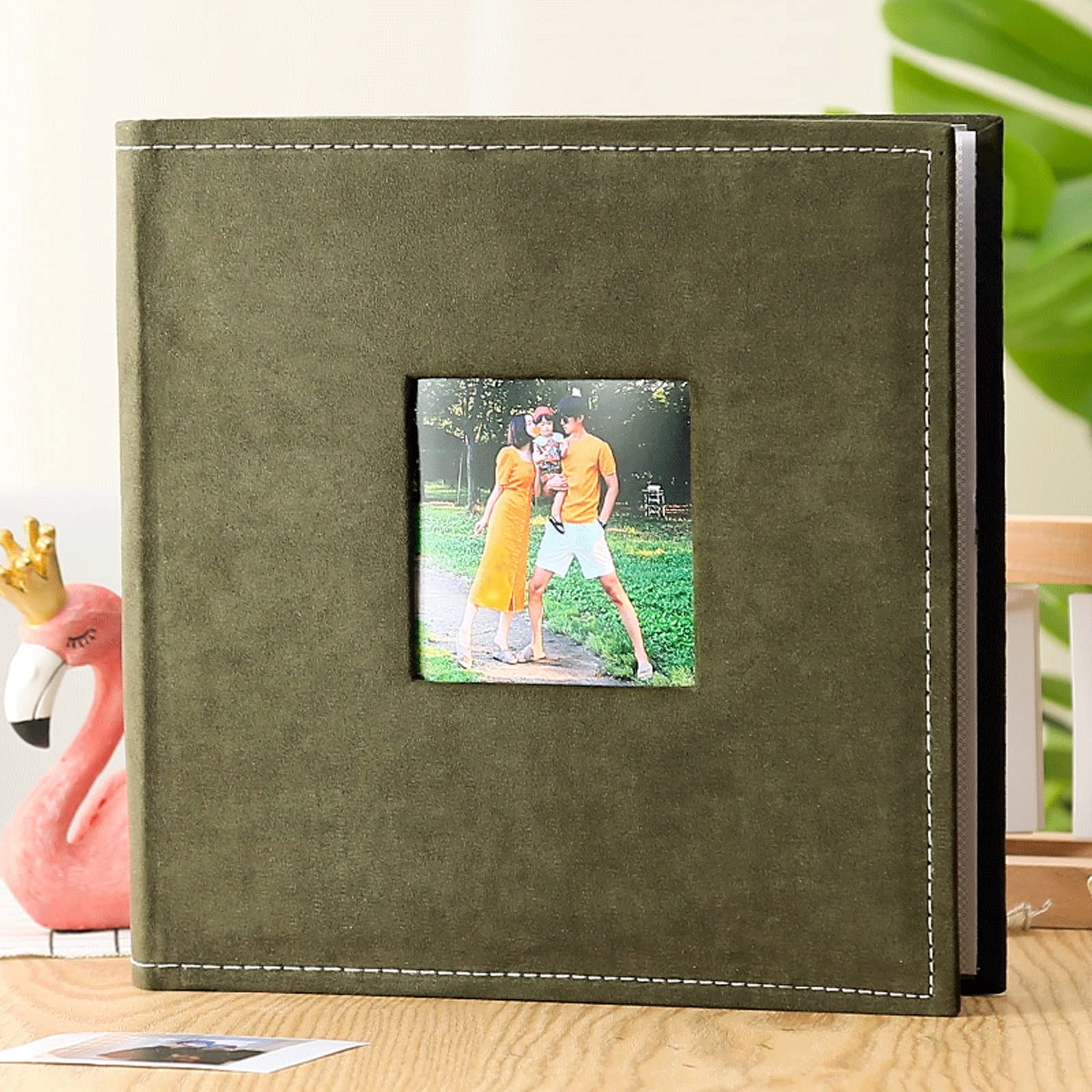 TOMYEUS Photo Album Album Album Album This Interstitial Large-capacity Leather Velvet 200 Albums Memorial Album Home Edition Album Wedding Albums (Color : 03)