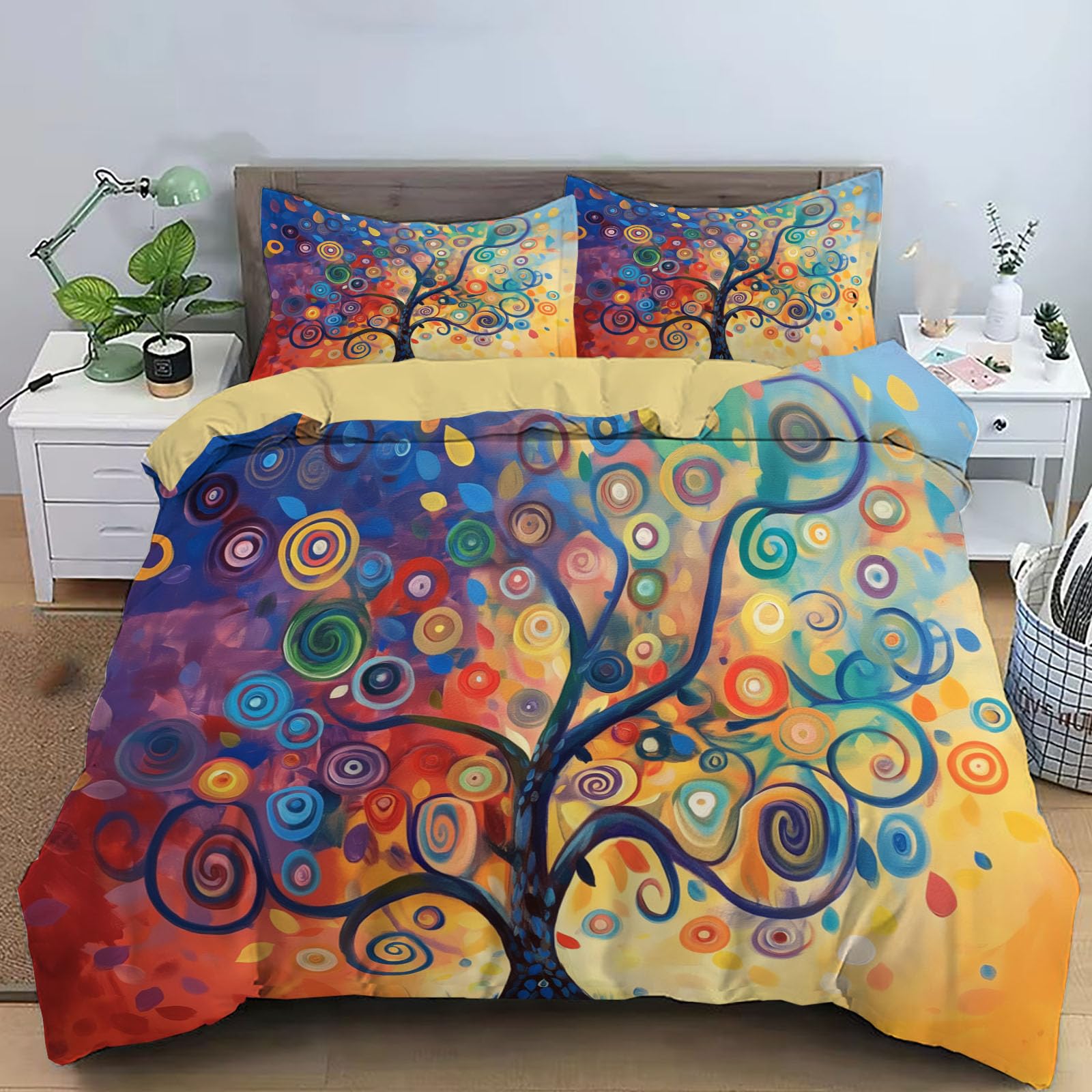 Housse de couette 220x240 psychédélique pour transformer votre chambre en galerie d'art