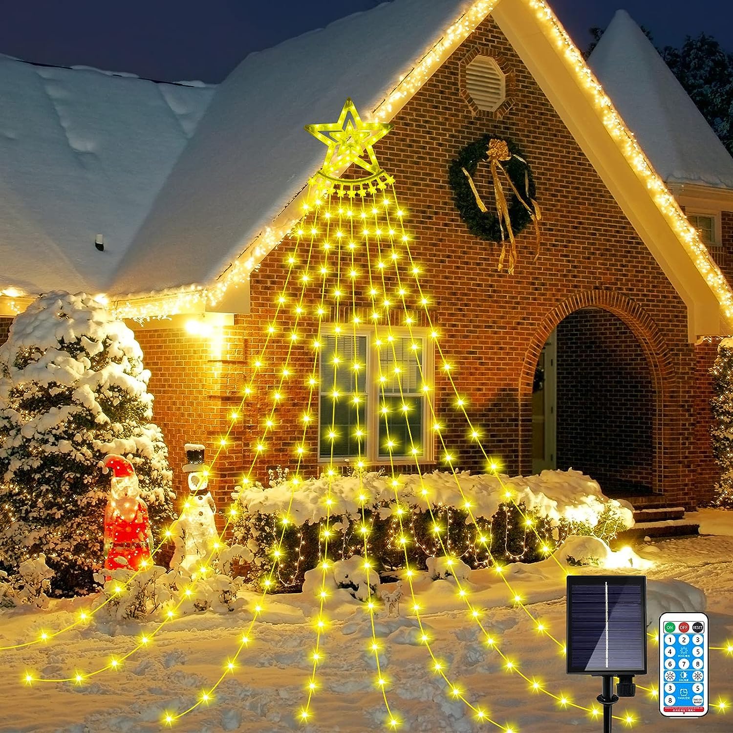 Amazon.co.jp: RunElves クリスマス イルミネーション 屋外 ソーラー