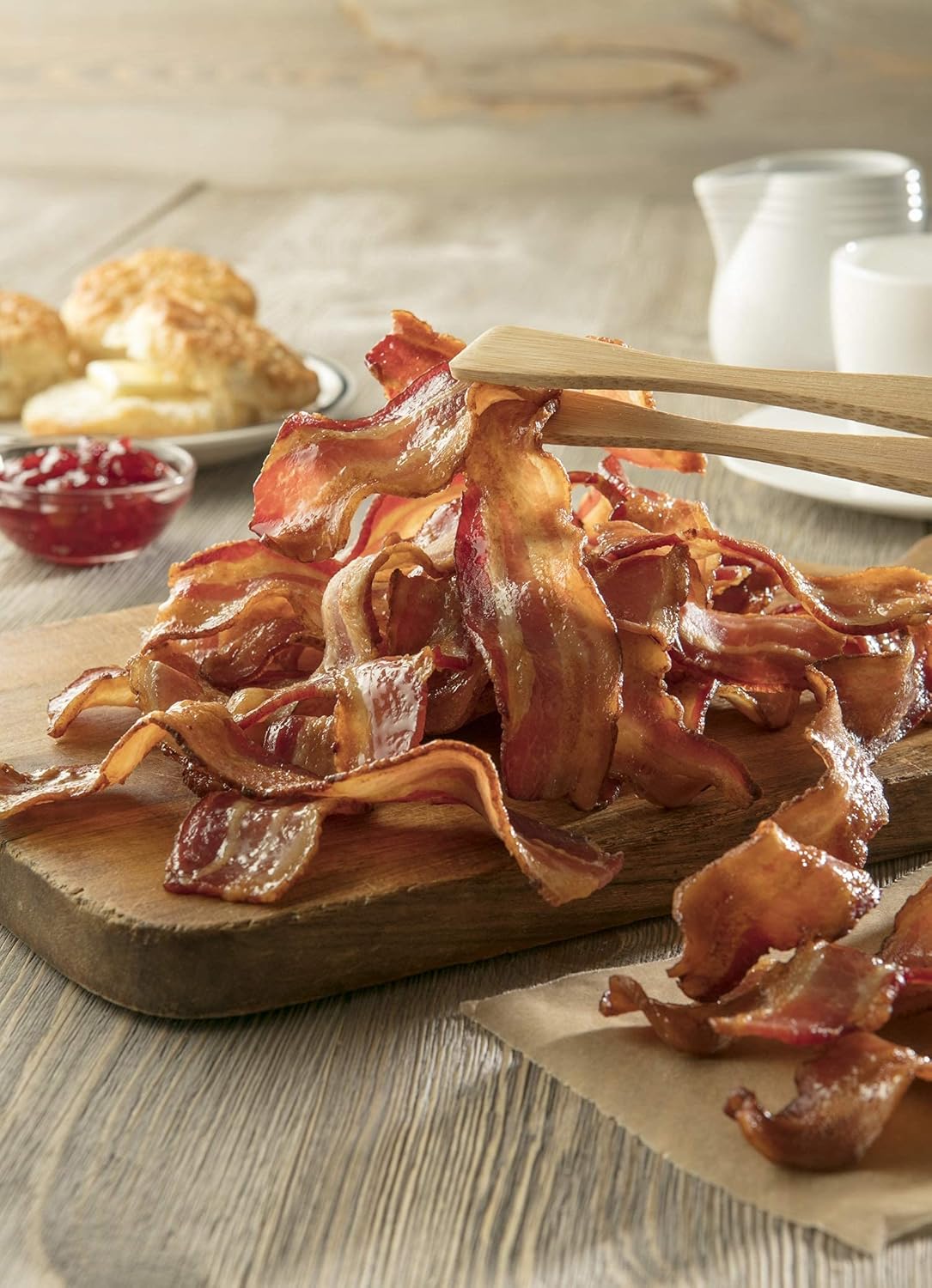 Burgers' Smokehouse Dry Cured Country Bacon (Original Hickory Smoked, 4 One Pound Packages)