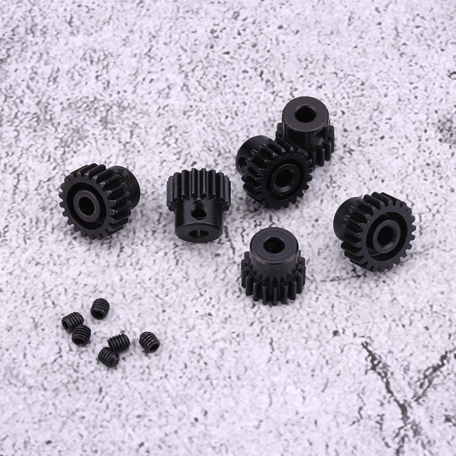 Dilwe 6 Pezzi RC Motor Gear, 48DP ￠ 3.175mm 17T-22T Kit di Parti di Ingranaggi del Pignone del Motore per 1/10 RC Car Motor