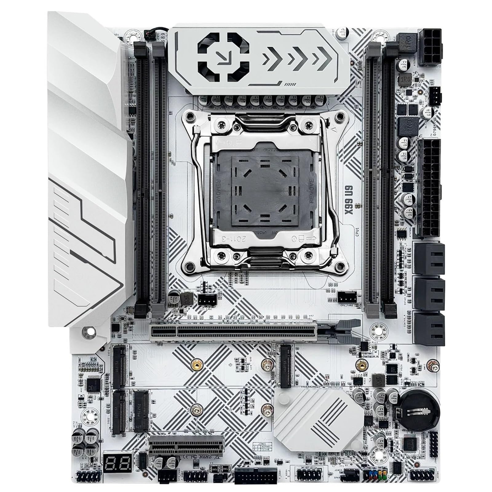 scheda madre Fit For MACHINIST X99 U9 | Scheda madre C612 Supporto chip DDR4 RAM CPU LGA2011-3 a quattro canali con TPM e slot M.2 Bianco corazzato USB3.0