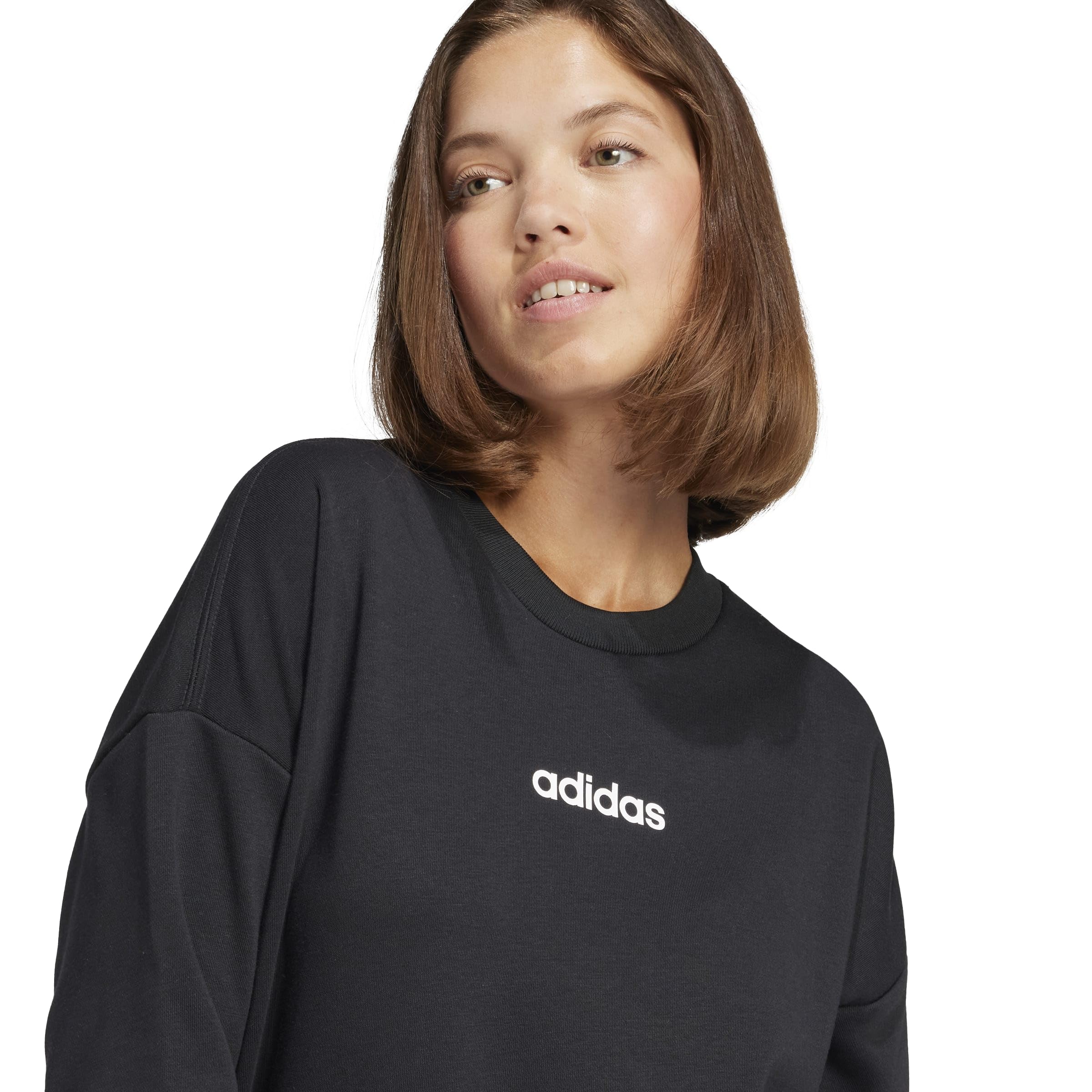 Adidas Mujer Essentials Linear French Terry Sweatshirt