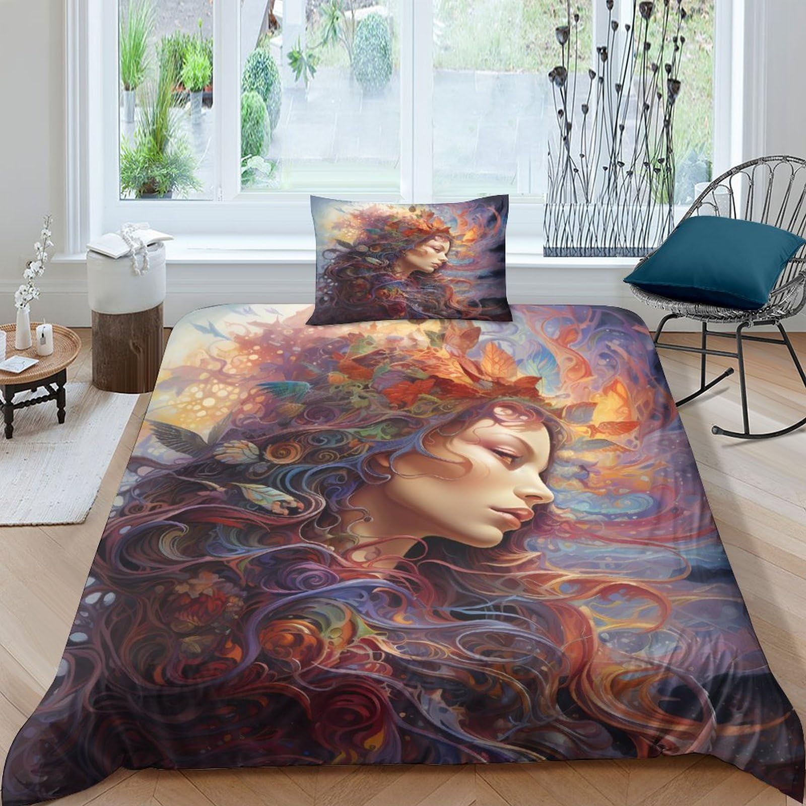 Housse de couette pour adultes et enfants papillon 3D 135x200