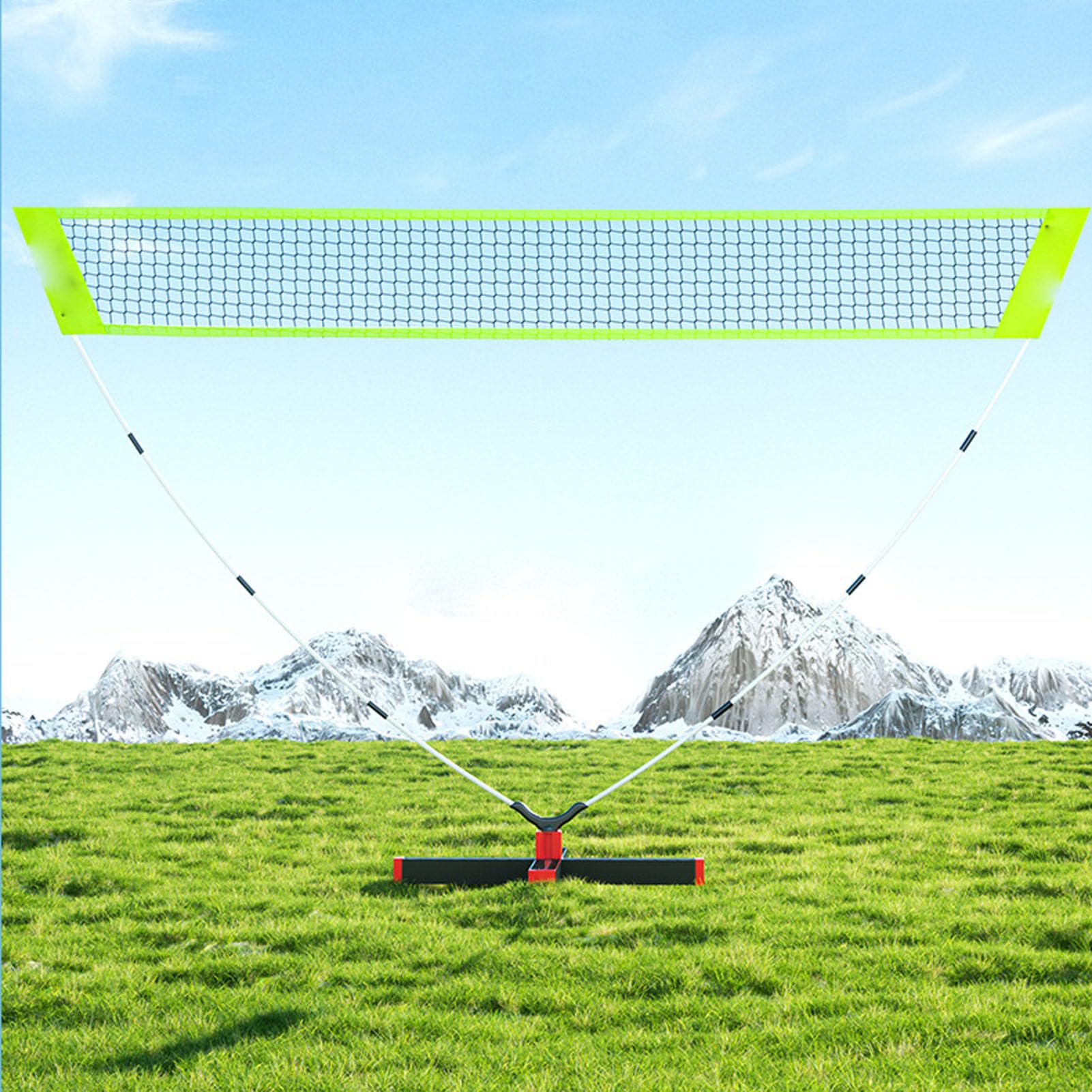 Supporto per Rete da Tennis con Altezza Regolabile, Base Stabile per