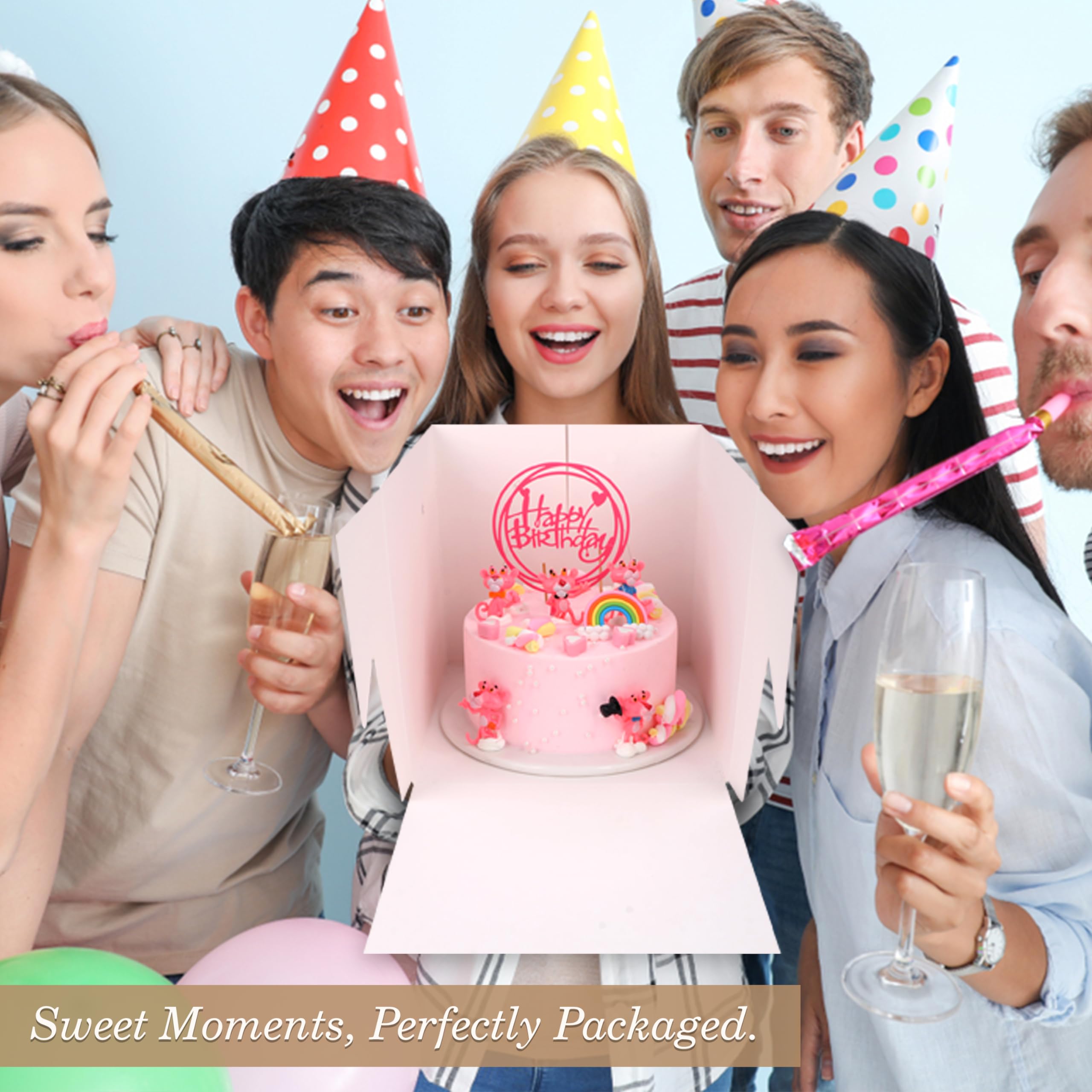 Cakebon Modernas y elegantes cajas blancas para tartas de 10 pulgadas con ventana (paquete de 6) – perfectas para cumpleaños, bodas y fiestas