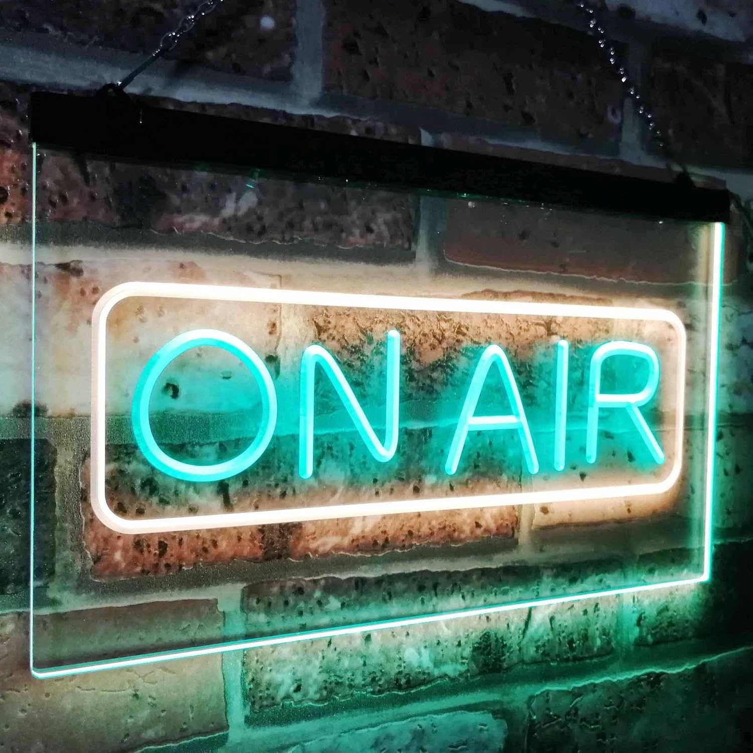 ADVPRO On Air Signal Recording Studio Room Decoration Dual Color LED Neon Sign Green & Yellow 12" x 8.5" st6s32-i2480-gy