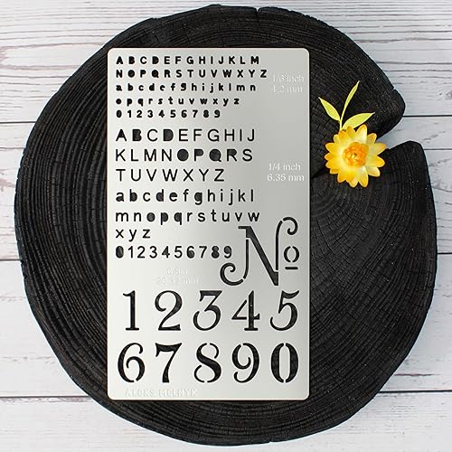 Miniatura 5 de Aleks Melnyk No.422 Plantilla de metal, letras minúsculas, normografo, pirografía, quema de madera, 1 unidad, plantilla, grabado de madera y