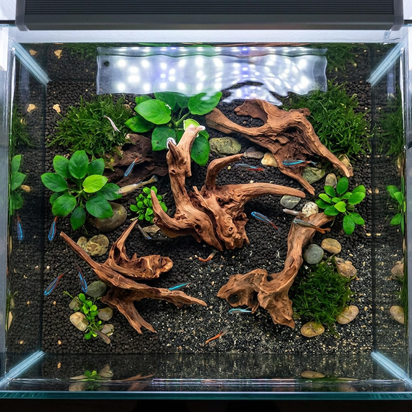 4 Pièces Bois Flotté pour Aquarium, Racine Aquarium Naturelle, Décoration Aquarium pour Paysage Aquatique, Branches Décoratives pour Terrarium et Décoration Intérieure(5-10CM, 10-15CM)