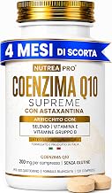 Coenzyme Q10 200mg with Astaxanthin 1mg |Coenzyme Q10 Better Stability Than Normal Q10 Ubiquinol | Q10 Coenzyme Complex Formulated with Coq10 Astaxanthin Vitamin E B12 B6 B2| NUTREAPRO®