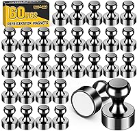Vista 10 de VNDUEEY Imanes para refrigerador, imanes pequeños para nevera, 16 piezas, pizarra blanca, chinchetas magnéticas, fuertes clips magnéticos