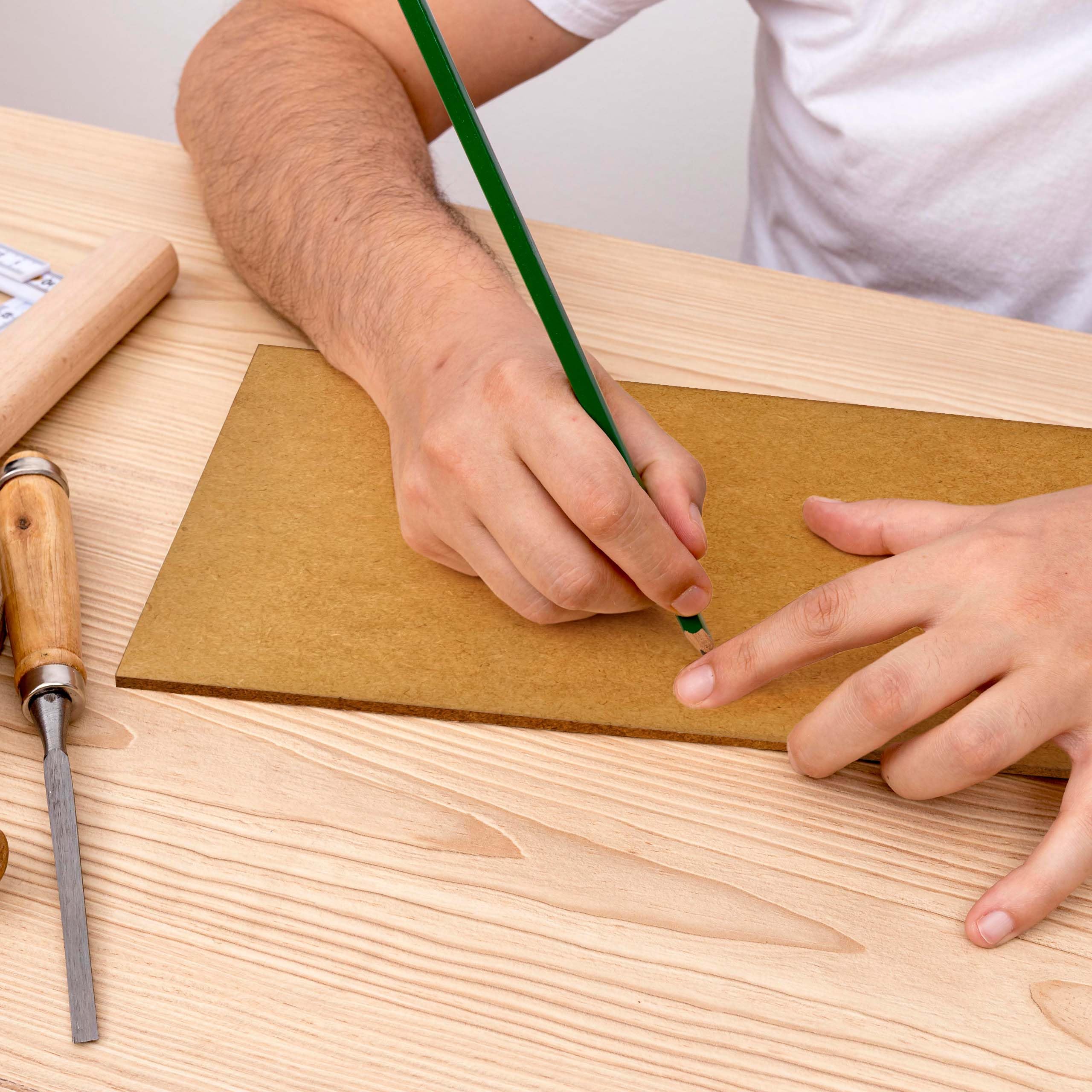 MDF Platten | 400 x 300 x 3 mm | Bastelplatte Dünne Holz-Platten | Perfekt für Laser, CNC Router, Laubsäge, Modellierung (10 Stück natürlich)