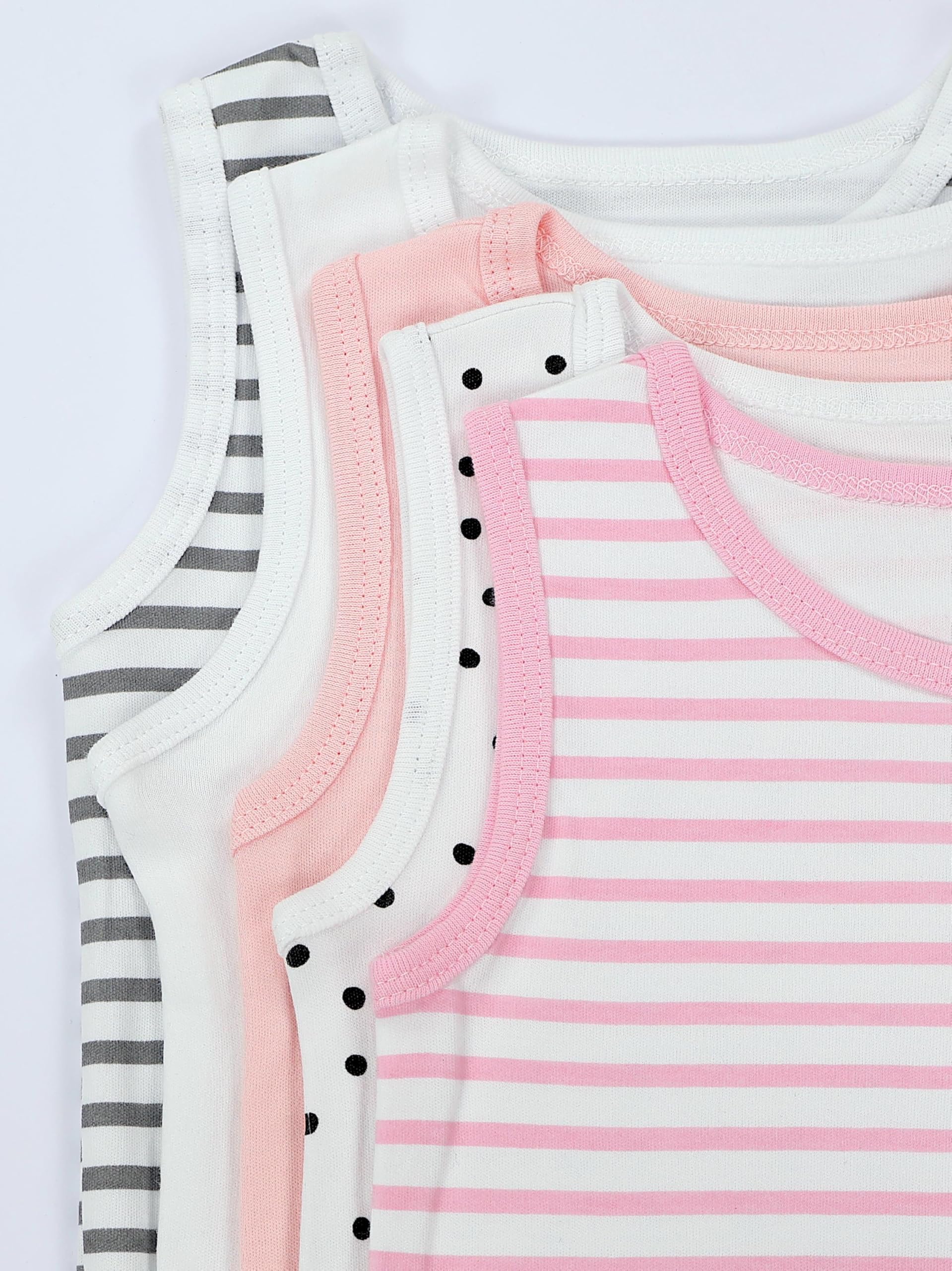 TupTam Baby Body Mädchen 5er Pack – Ärmelloser Baumwollbody, Unterwäsche oder Sommer