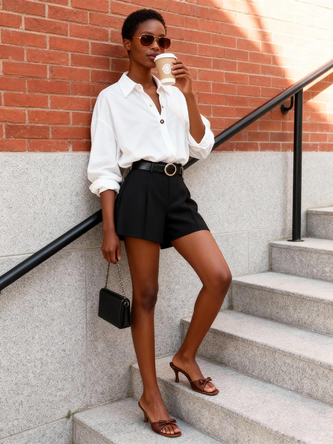 Mostrin Kitten Heels for Women Round Toe Heels With Bow Vintage Mules Sexy Slip on Stiletto Backless Sandals for Party Daily - Image 3