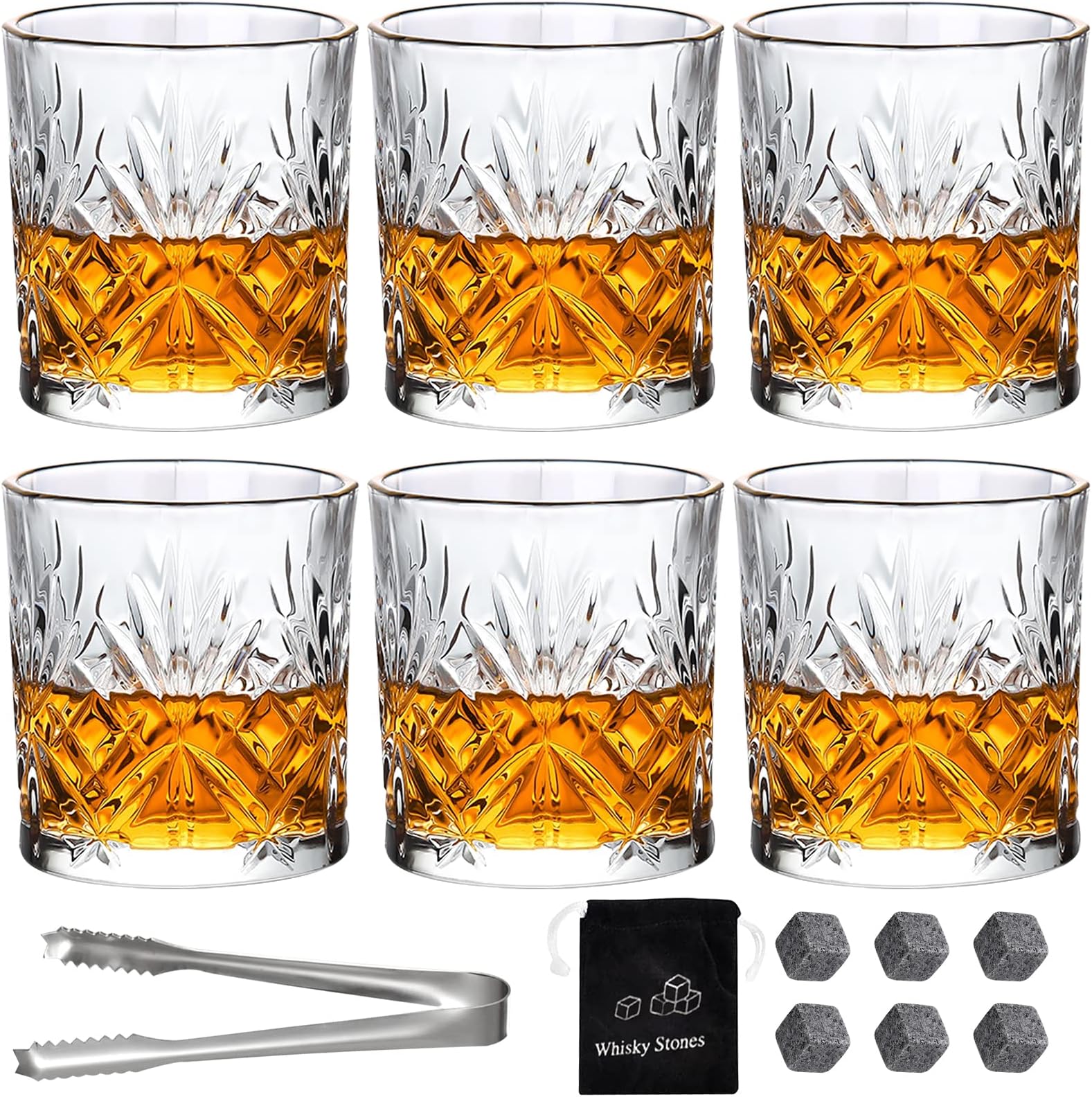 Joytoy Dungeons & Dragons Whiskey Set - 4 Gravierte Gläser + Flasche