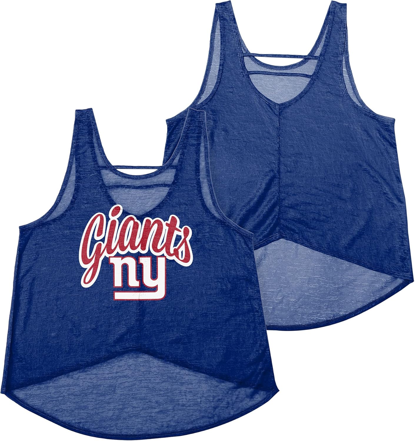 FOCO NFL Womens NFL Team Logo Burn Out Tank Sleeveless Fashion Top