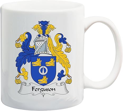Amazon Com Ferguson Coat Of Arms Ferguson Family Crest 11 Oz Ceramic Coffee Cocoa Mug By Carpe Diem Designs Made In The U S A Coffee Cups Mugs