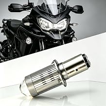 Ba20d Motorcycle Light Bulb Super Bright High Beam 6000K low Beam 3000K, 32W Plug and Play Amber and White, Pack of 1