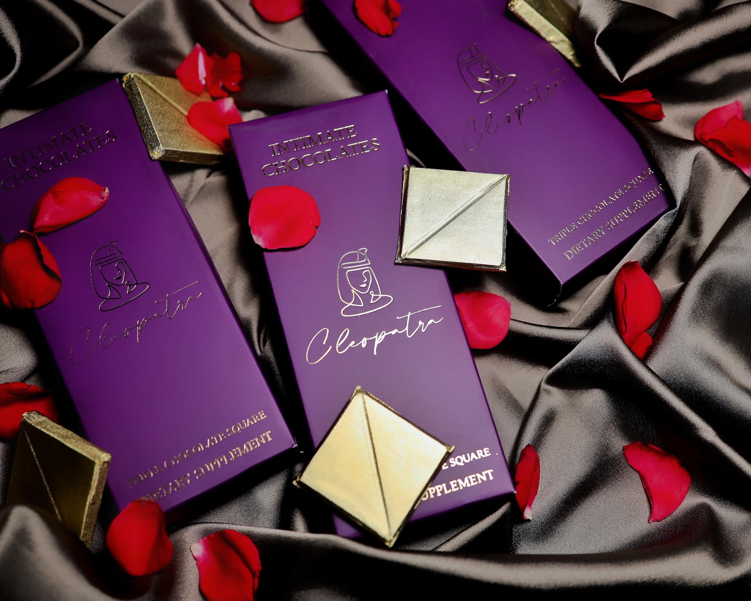 Cleopatra Chocolate For Couples Uplifting Mood, Vitality, More Desire & Enjoyment Best Gift Set Ideal For Men & Women, Vegetarian And Gluten-Free 60 G (Pack of 3)