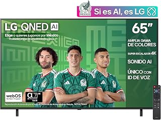 LG Pantalla 65 Pulgadas QNED AI QNED80 4K Smart TV 2025 65QNED80ASA | Dynamic QNED Color | Sistema operativo webOS, Identificación de Voz AI, ALLM/VRR, Filmmaker Mode, AI Magic Remote, Channels