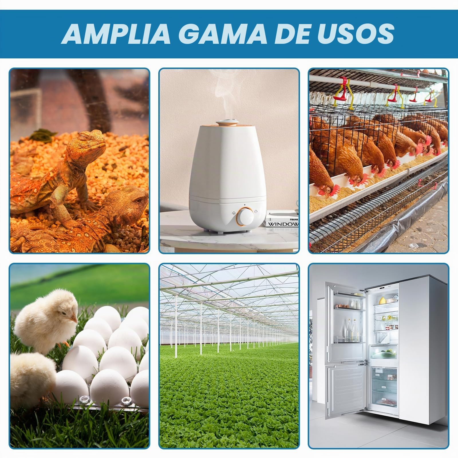 Regulador de humedad y temperatura, higrostato digital, toma de corriente 230 V, interruptor de temperatura con alarma