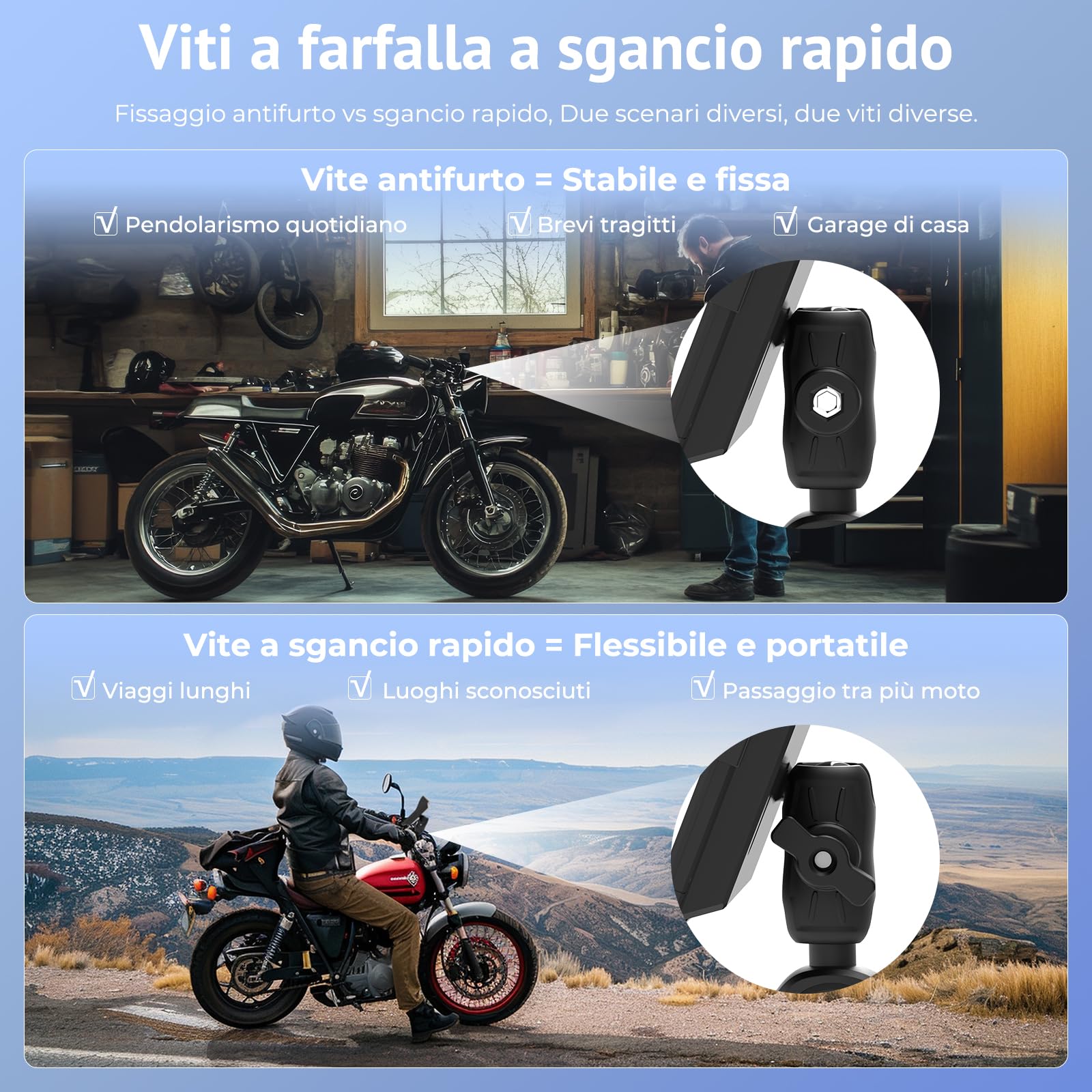 CarPlay Moto Senza Fili Compatibile con Apple CarPlay & Android Auto,Display Touch 5" IP67 Impermeabile con Doppio Bluetooth, Navigazione GPS,Controllo Vocale,Equalizzatore,Alimentazione USB/ACC