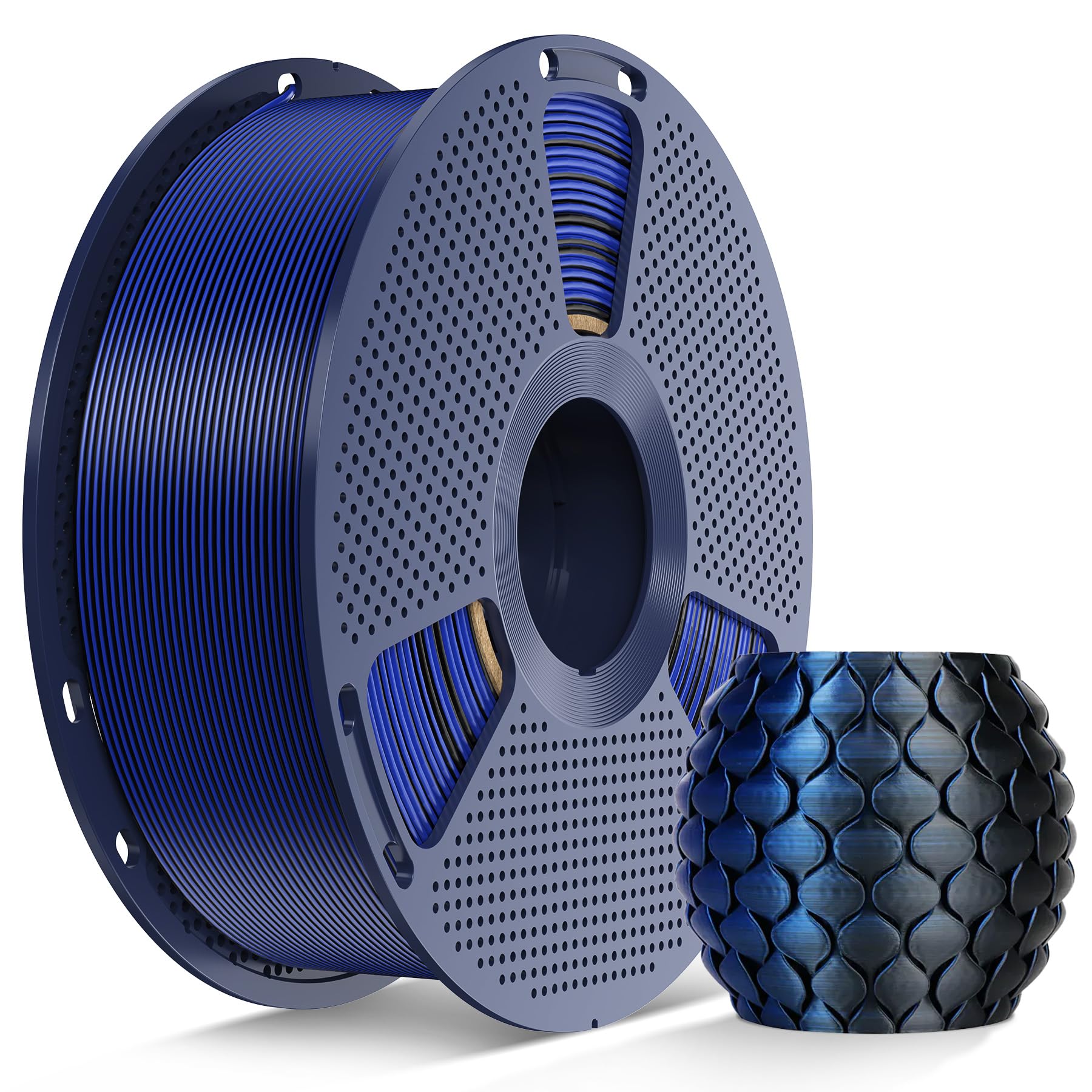 SUNLU Silk Dual Color PLA Filament, 1KG, Silk Dual Color (Black Blue)