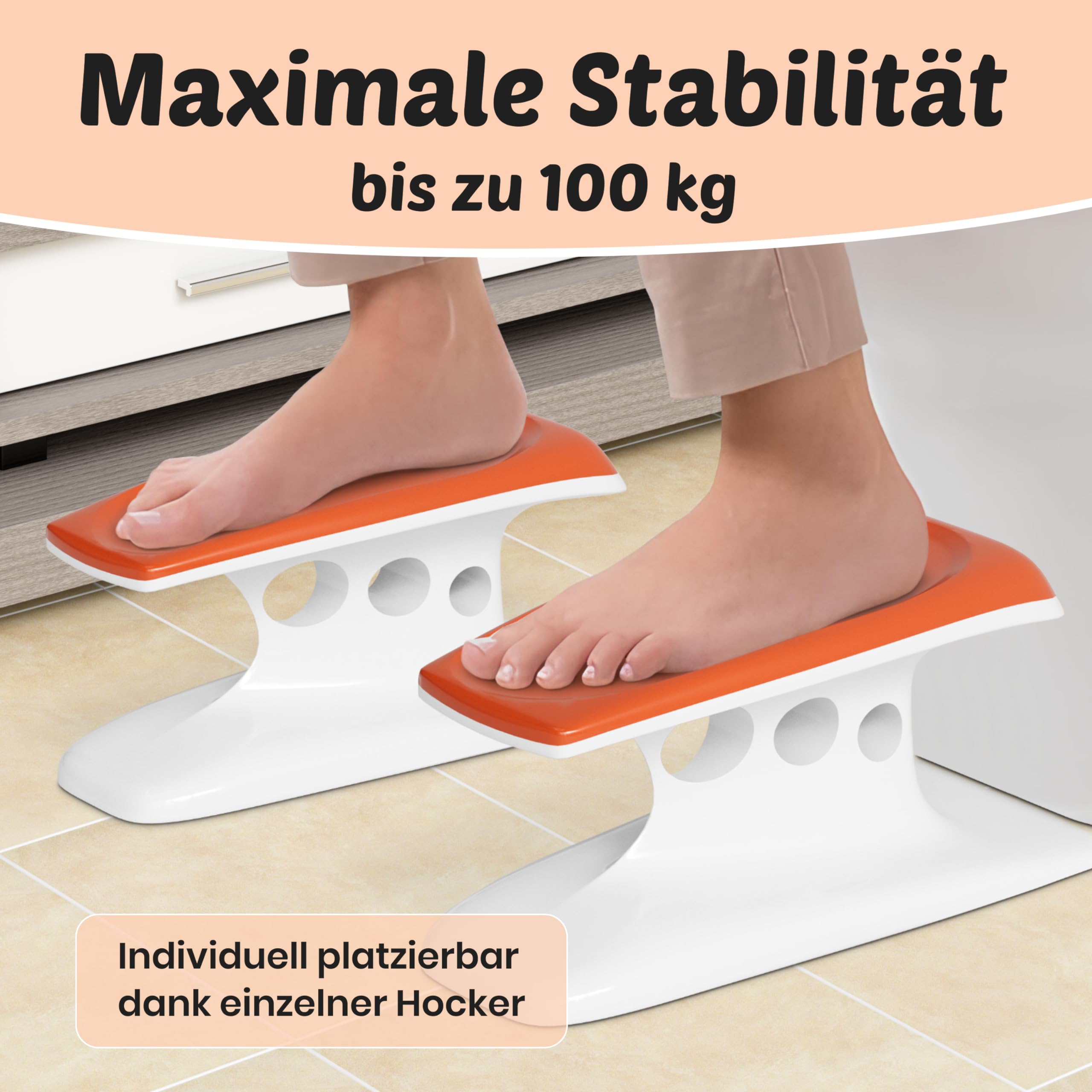 Hey Nature HOCA - Sgabello da bagno fisiologico in legno FSC | Walking in legno contro emorroidi, stitichezza adulto, intestino irritabile | Rialzo WC adulto per feci più sane