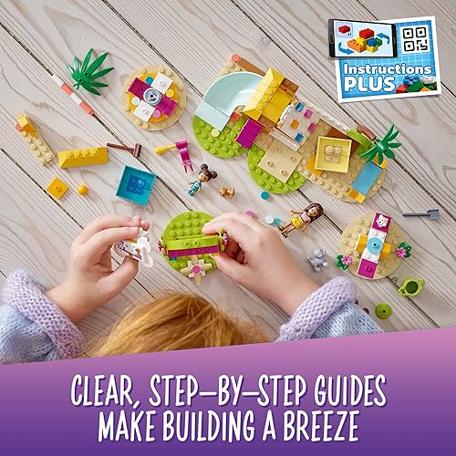 Miniatura 4 de LEGO Friends Pet Playground 41698 Kit de construcción diseñado para hacer crecer imaginaciones el juego de animales viene con Andrea y 3 juguetes