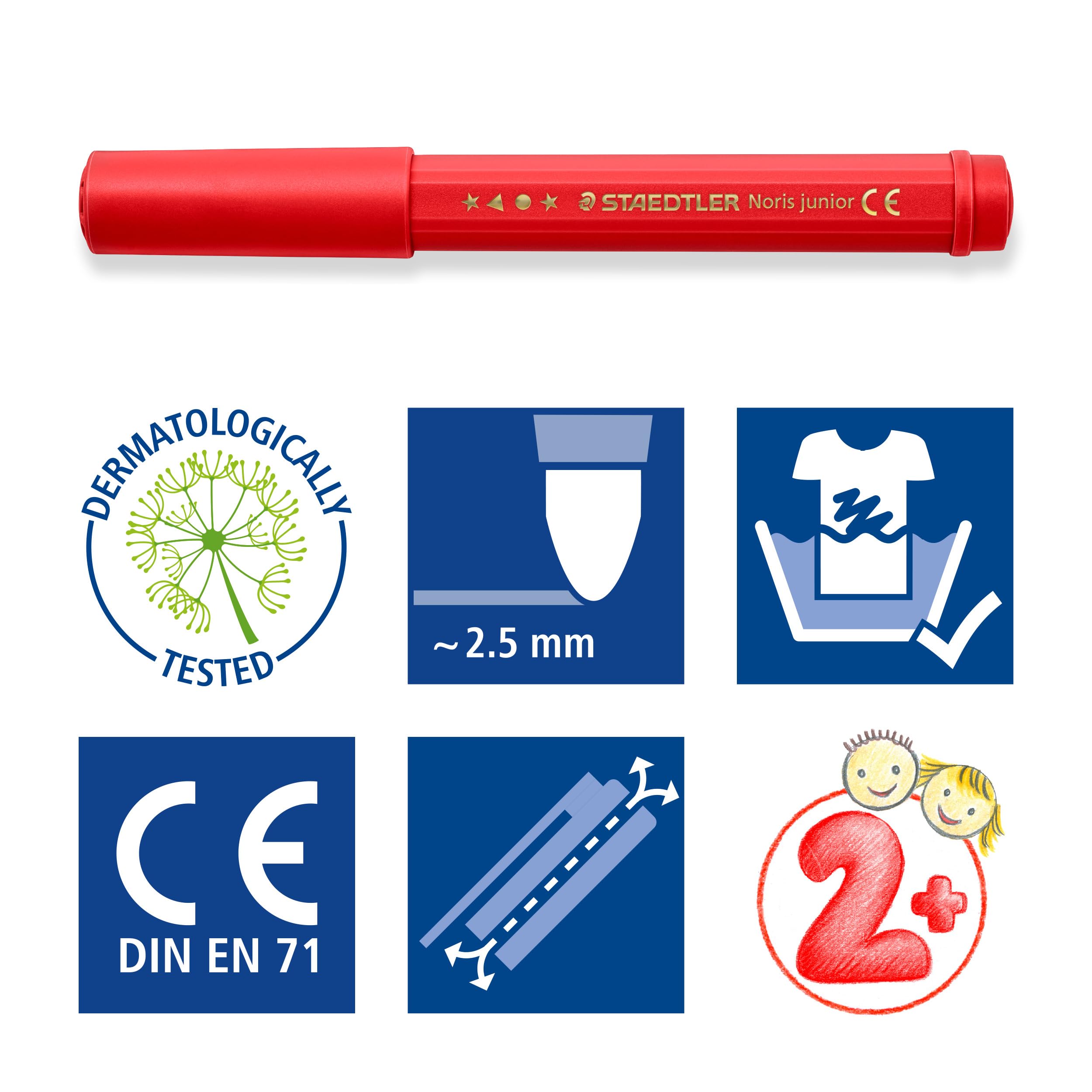 STAEDTLER 329 C12 ST Noris Junior pisaki z włókien, różne