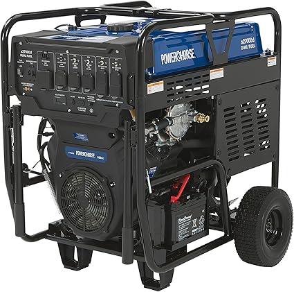 Portable Generator 27000 Watts Dual Fuel Electric Start CO Monitor & Shutoff.