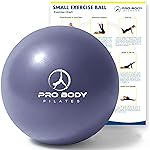 ProBody Pilates Ball 9 Inch - Small Exercise Ball for Stability, Barre, Core, Ab Workouts, Yoga, & Physical Therapy (Indigo)