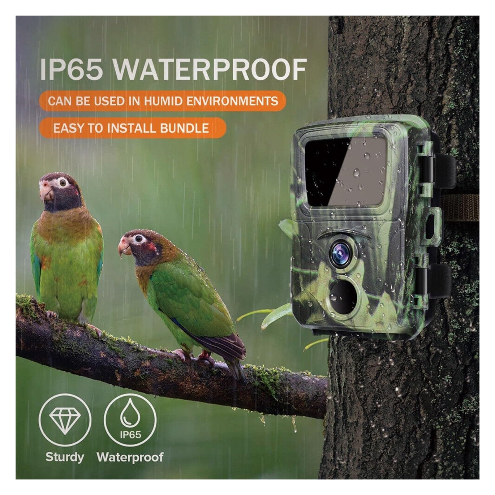 Kamera Obserwacji Dzikiej Przyrody Mini Trail Hunting Kamera Noktowizyjna 20MP 1080P Wildlife Photo Trap Nadzór Śledzenie Akcesoria Myśliwskie Wodoodporna Niezawodny Dokładny Monitoring